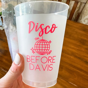 Disco Bachelorette Shatterproof Cup Favors