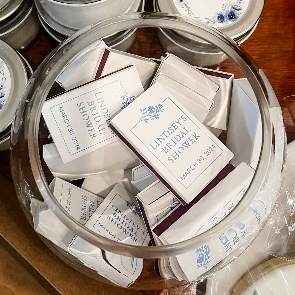 Custom Bridal Shower Matchboxes
