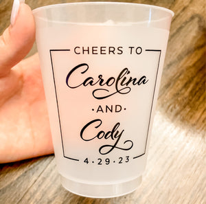 Contemporary "Cheers To" Shatterproof Cups