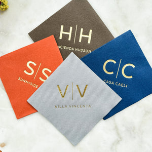 Square Vacation Home Linen-Like Cocktail Napkins