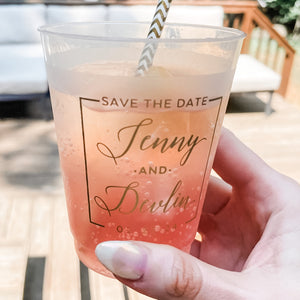 Save The Date Shatterproof Cups