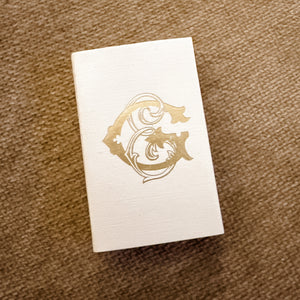 Custom Gold Foil Interlocking Monogram Wedding Matches