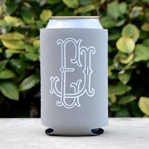 Personalized Can & Bottle Coolers with Wreath Border