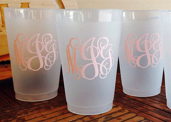 Custom Bridal Shower Party Cups - GB Design House