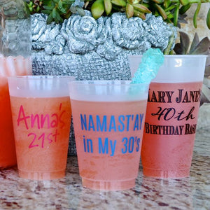 Personalized Frosted Wedding Cups