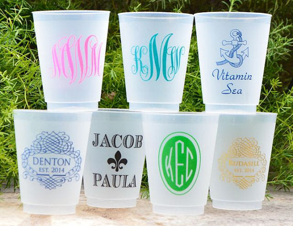 Custom Bridal Shower Party Cups - GB Design House