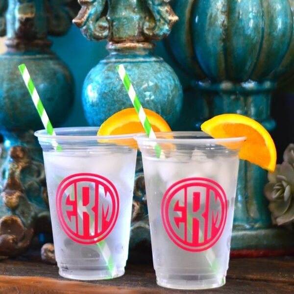 Personalized Soft Plastic SOLO Party Cups {All Colors }