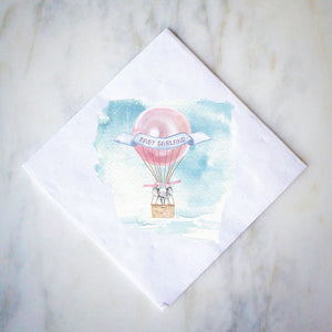 Full Color Hot Air Balloon Birthday Party Napkins