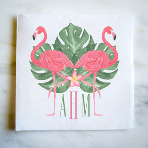 Full Color Flamingo 3ply Party Napkins