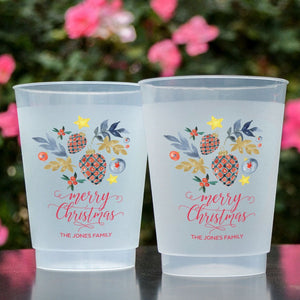 Merry Christmas Full Color Shatterproof Cups