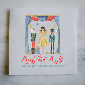 Custom Merry And Bright Full Color 3ply Holiday Napkins
