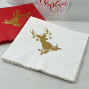 Custom Holiday Deer Napkins
