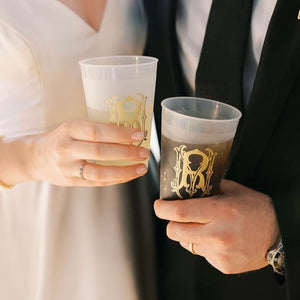 Metallic Gold Wedding Cocktail Hour Cups