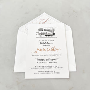 Personalized Foil Bridal Shower Invitations