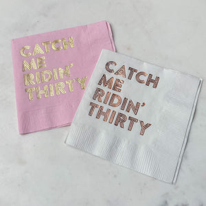 Catch Me Riding Thirty 3ply Birthday Party Napkins
