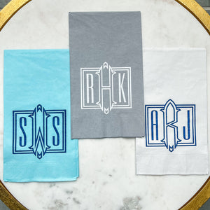 Rectangle Monogrammed 3Ply Guest Towels
