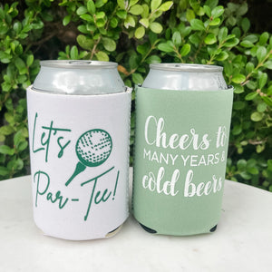 Golf Themed Can Cooler Favors