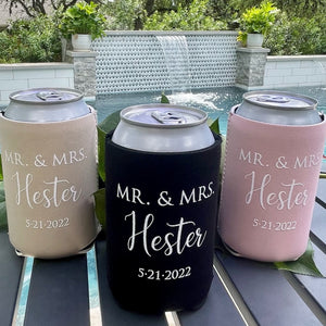 Mr. And Mrs. Custom Can Coolers