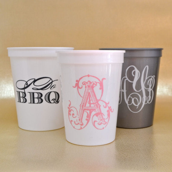 Custom Wedding Reception Paper Cups - GB Design House