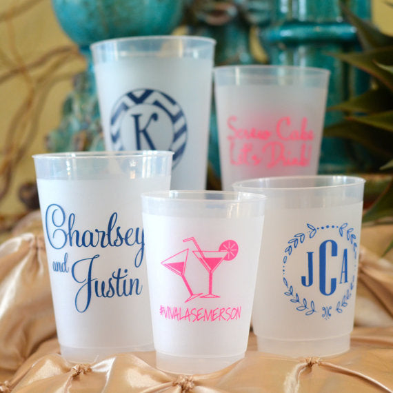 Personalized Foam Cups, Styrofoam Party Cups, Wedding Favor, Wedding Cups, Styrofoam  Cups, Monogrammed …
