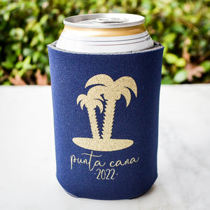 Tropical Wedding Can Cooler Favors
