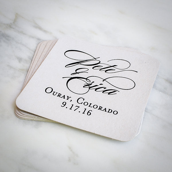 Custom Merry Christmas Coasters - GB Design House