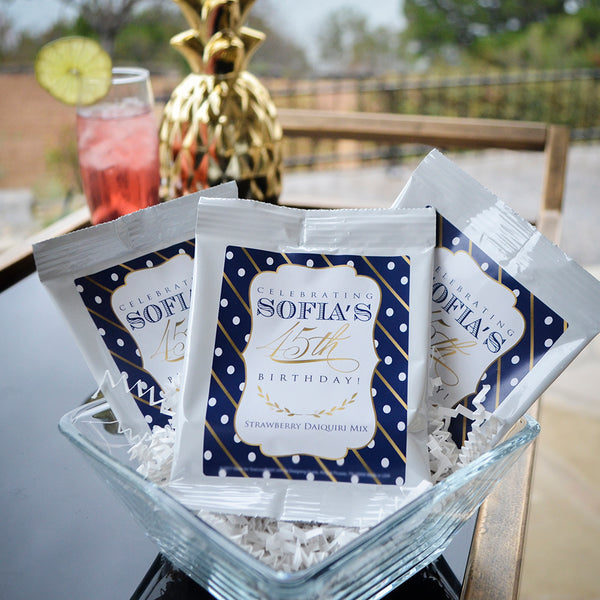 Custom Daiquiri Mix Birthday Favors GB Design House