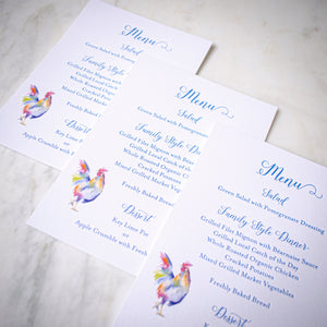 Custom Watercolor Letterpress Wedding Invitation Suite