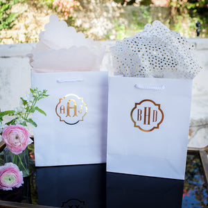 Personalized Monogram Wedding Tote Bags
