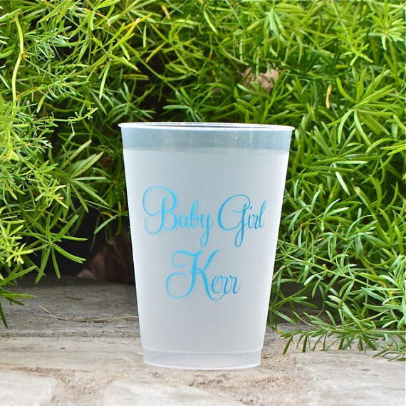 Personalized Baby Shower Stadium Cups - GB Design House