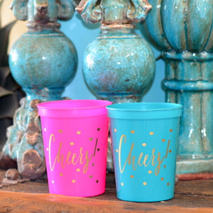 Personalized "Cheers" Stadium Party Cups