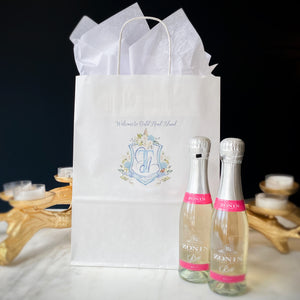 Full Color Wedding Crest Paper Bags