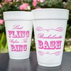 Custom Bachelorette Bash Styrofoam Cups