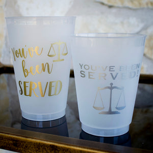 Custom You've Been Served Law School Graduation Party Cups
