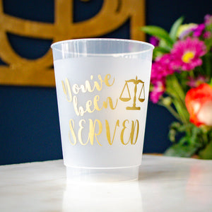 Custom You've Been Served Law School Graduation Party Cups