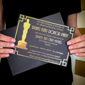 Elegant Gold Foil Event Invitations