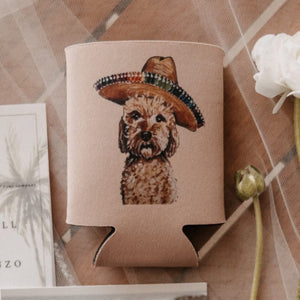 Full Color Dog Sombrero Can Coolers