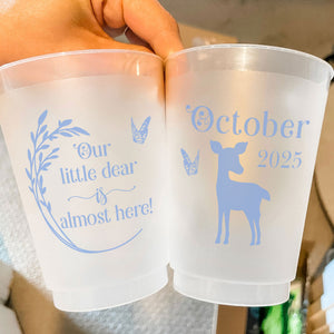 Little Deer Baby Shower Frosted Cups