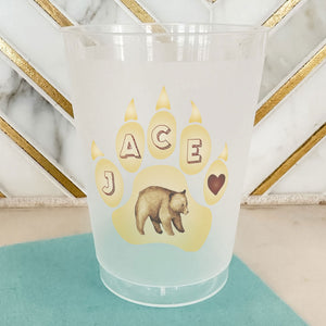Full Color Bear Paw Birthday Shatterproof Cups