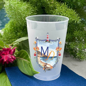 Full Color Nautical Seal Crest Shatterproof Cups