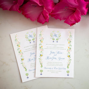 Digital Full Color Lemon Tree Wedding Invitations