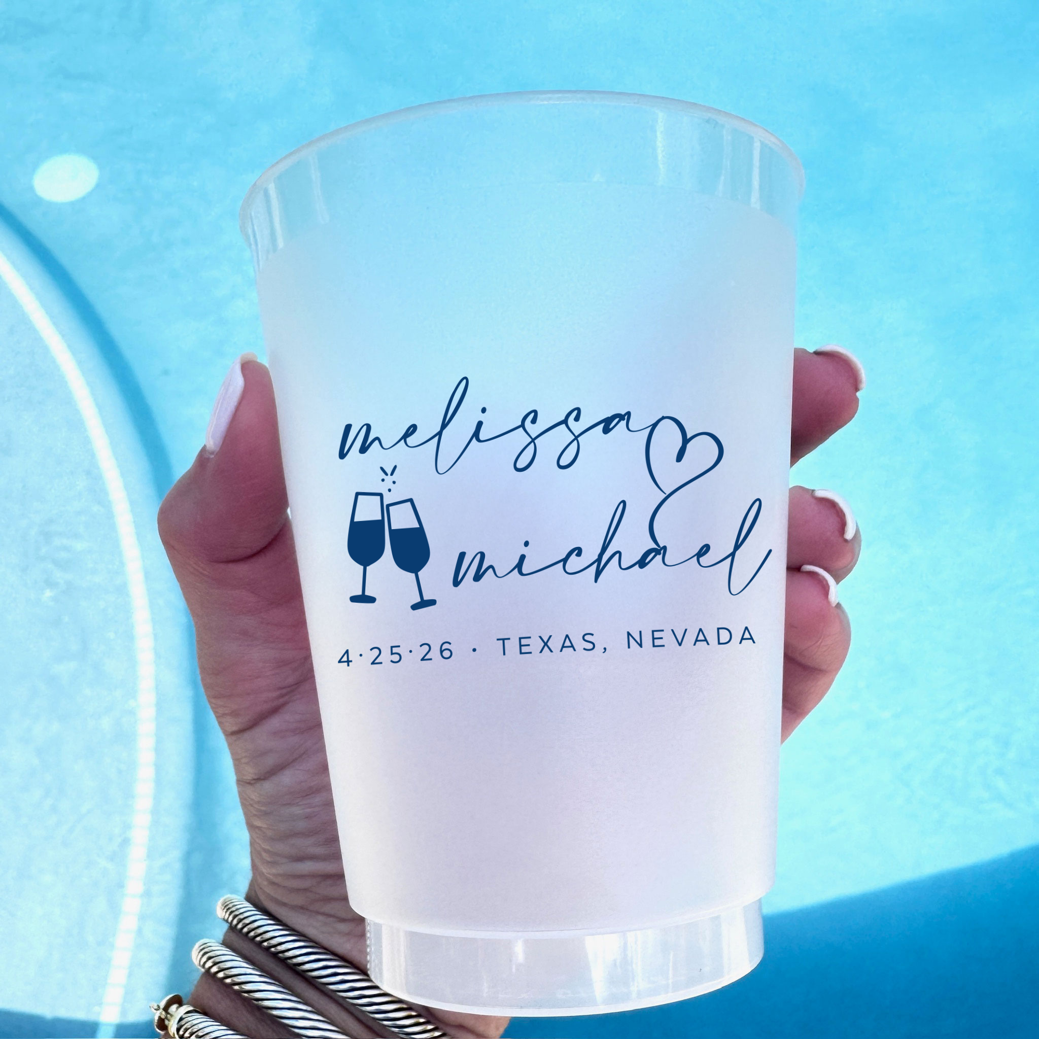 Custom Script Names Shatterproof Plastic Cups