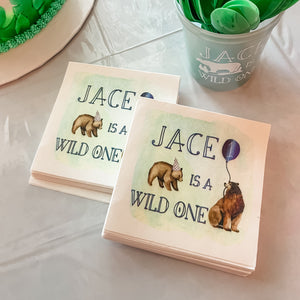 Full Color Wild One Birthday Party Napkins