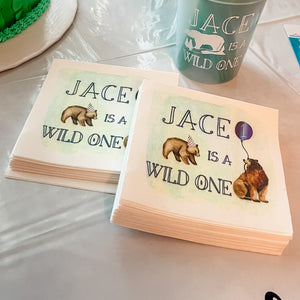 Full Color Wild One Birthday Party Napkins
