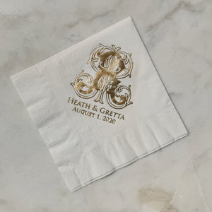 Gold Foil Luncheon 3ply Napkins