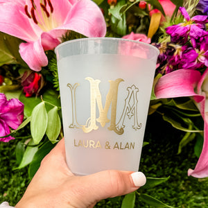 Personalized Gold Ink Frost Flex Cups