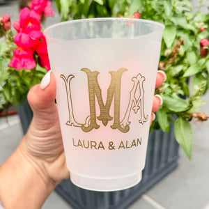 Personalized Gold Ink Frost Flex Cups
