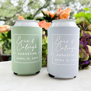 Personalized Wedding Can Cooler Favors