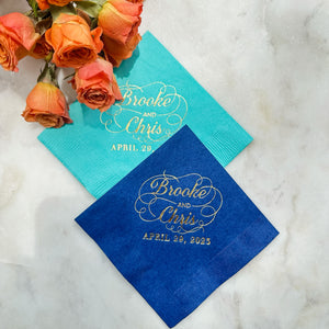 Personalized Foil Printed 3ply Party Napkins