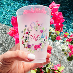 Custom Full Color Floral Shatterproof Cup